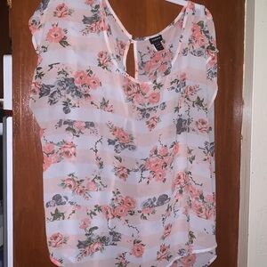 Torrid sheer floral blouse
